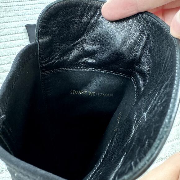 NEW Stuart Weitzman Mainline Hidden Wedge Leather Stretch Knee High Boots Size 4 - Picture 9 of 9